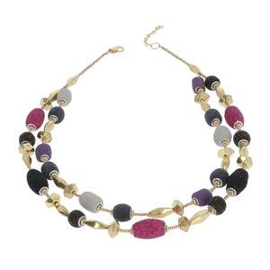 Multi Color Glass Beads Necklace